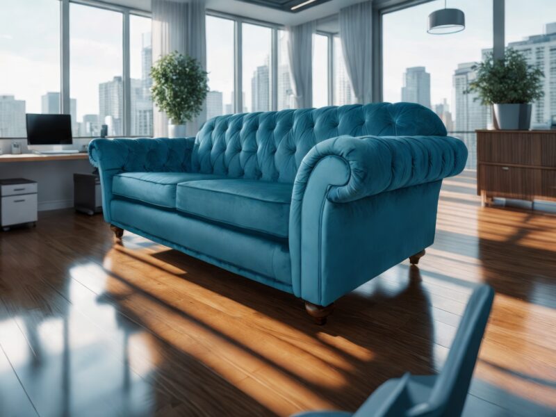 Chesterfield Extra Large Sofa – Teal